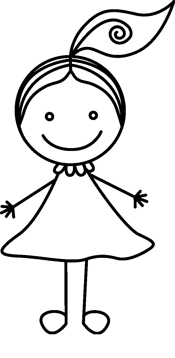 Контуры или шаблоны девочки для вырезания скачать и распечатать бесплатно онлайн