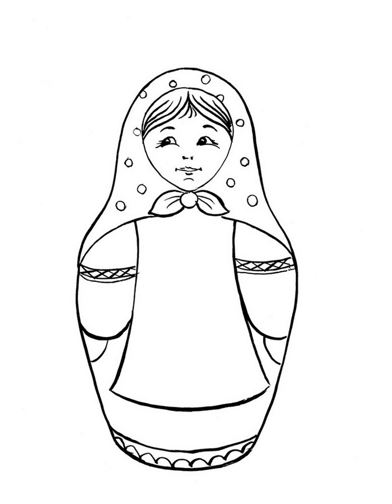 Русское народное творчество в раскрасках. Матрешки