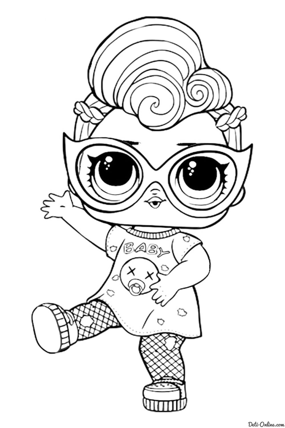 раскраски с куклами лол для девочек