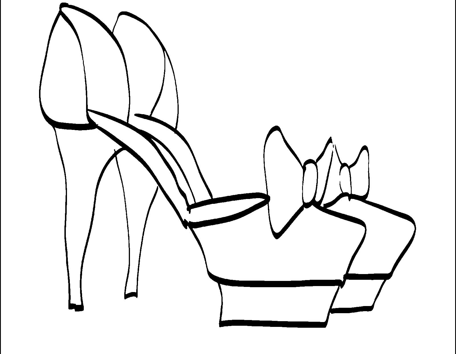 Раскраски с туфлями. Женская обувь