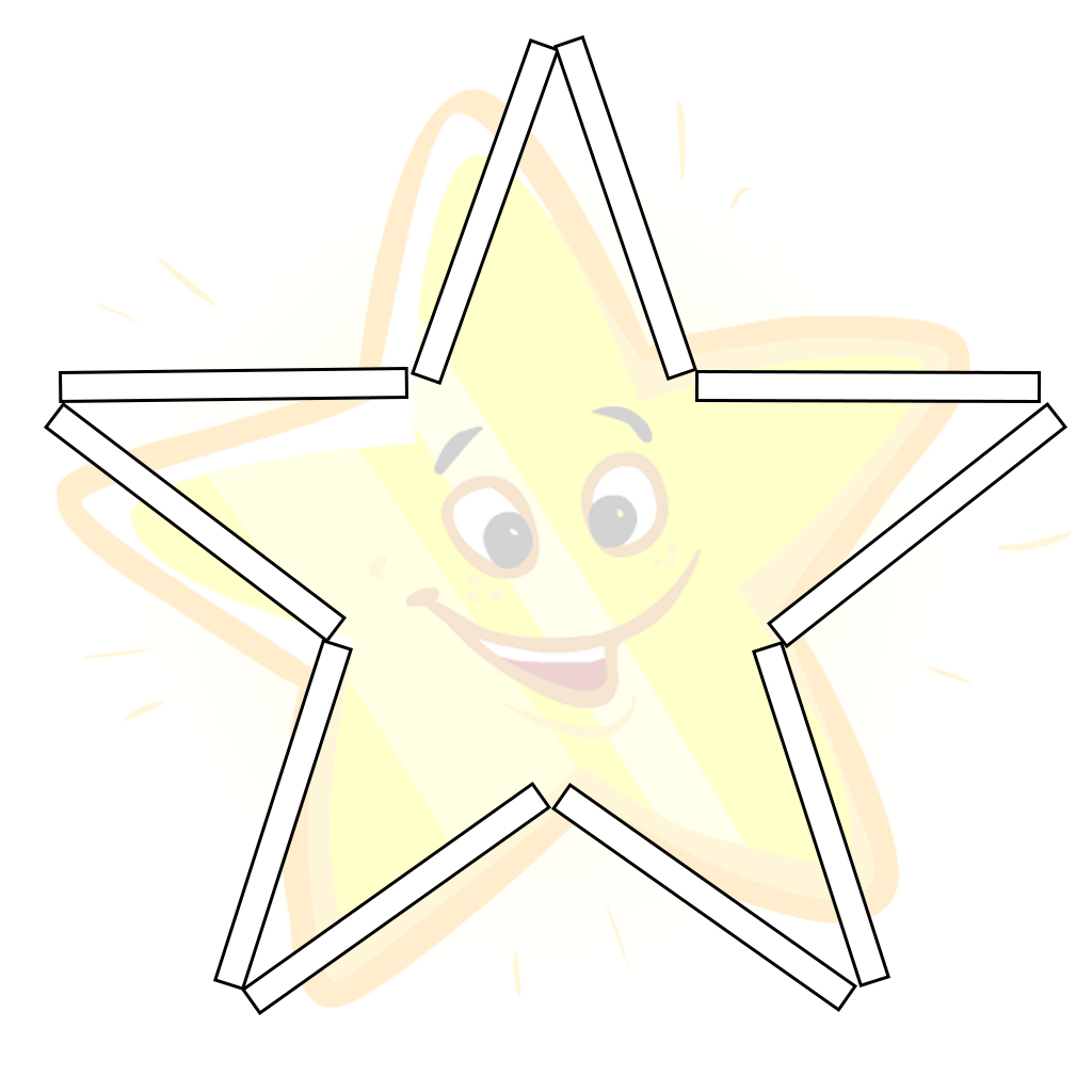 Фигуры из цветных счетных палочек