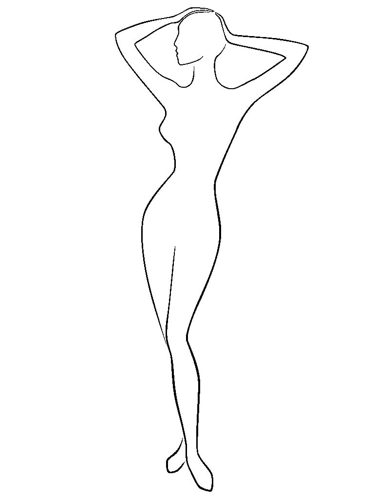 Контуры или шаблоны девочки для вырезания скачать и распечатать бесплатно онлайн