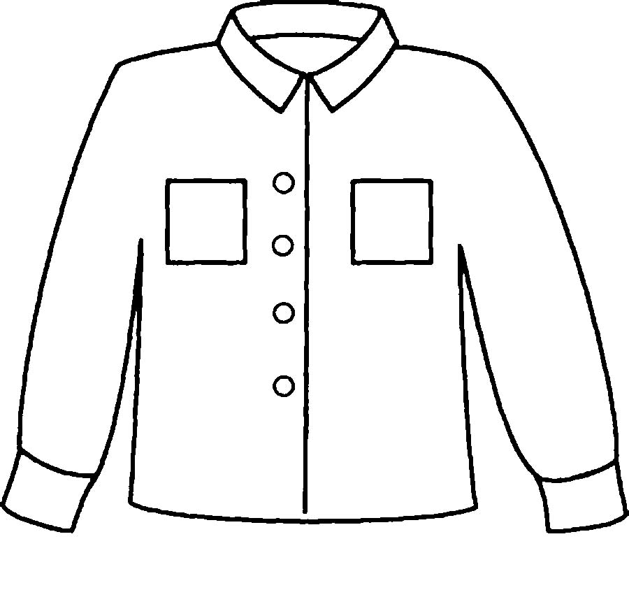 Одежда. Рубашка для вырезания и раскрашивания 