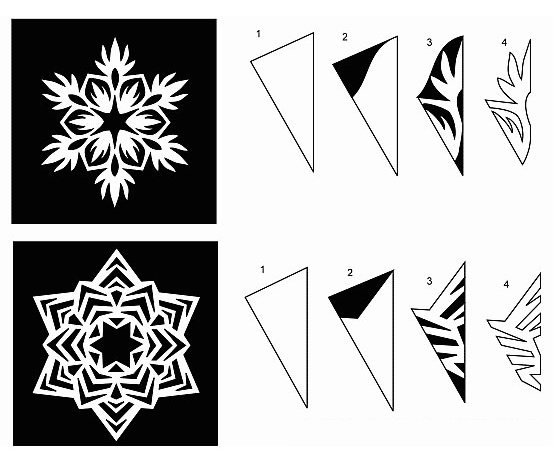 Скачать новогодние снежинки. Как вырезать из бумаги снежинку. 