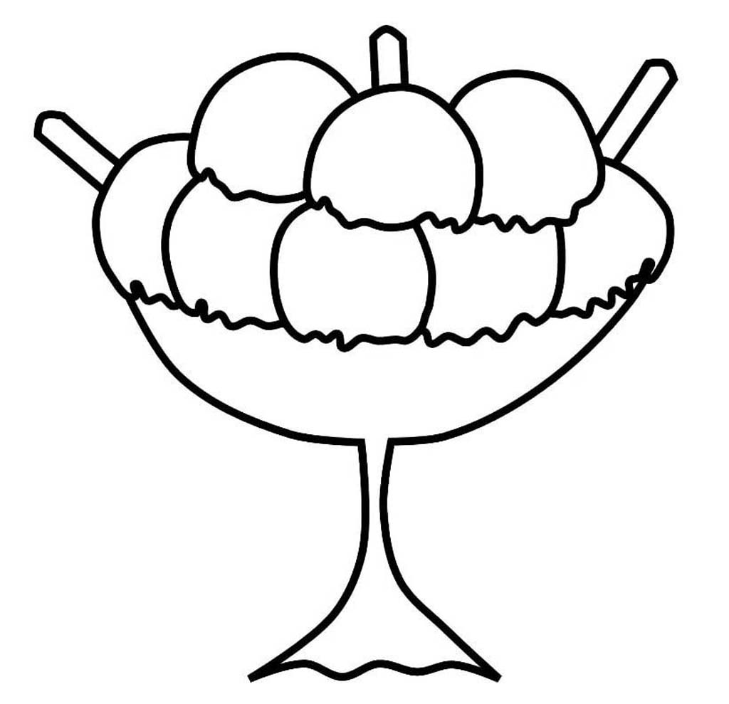 раскраски с различным мороженым 