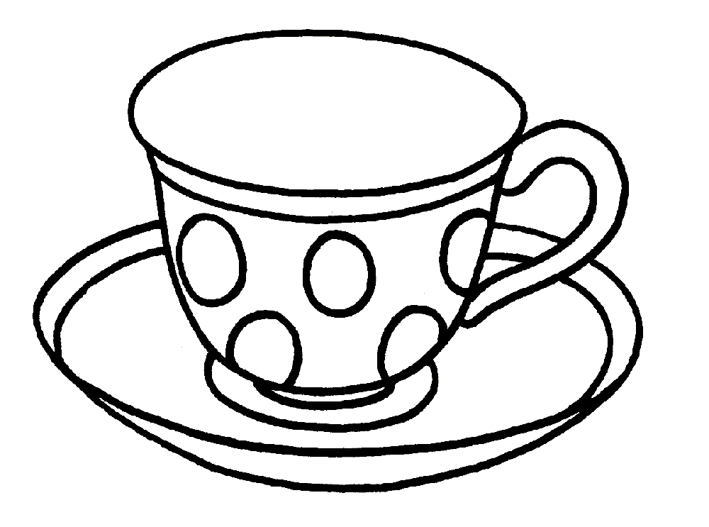 Раскраски с изображениями посуды для девочек