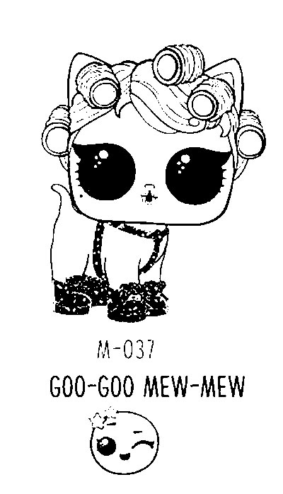 Раскраски куклы распечатать goo-goo mew-mew, кукла лол котенок.