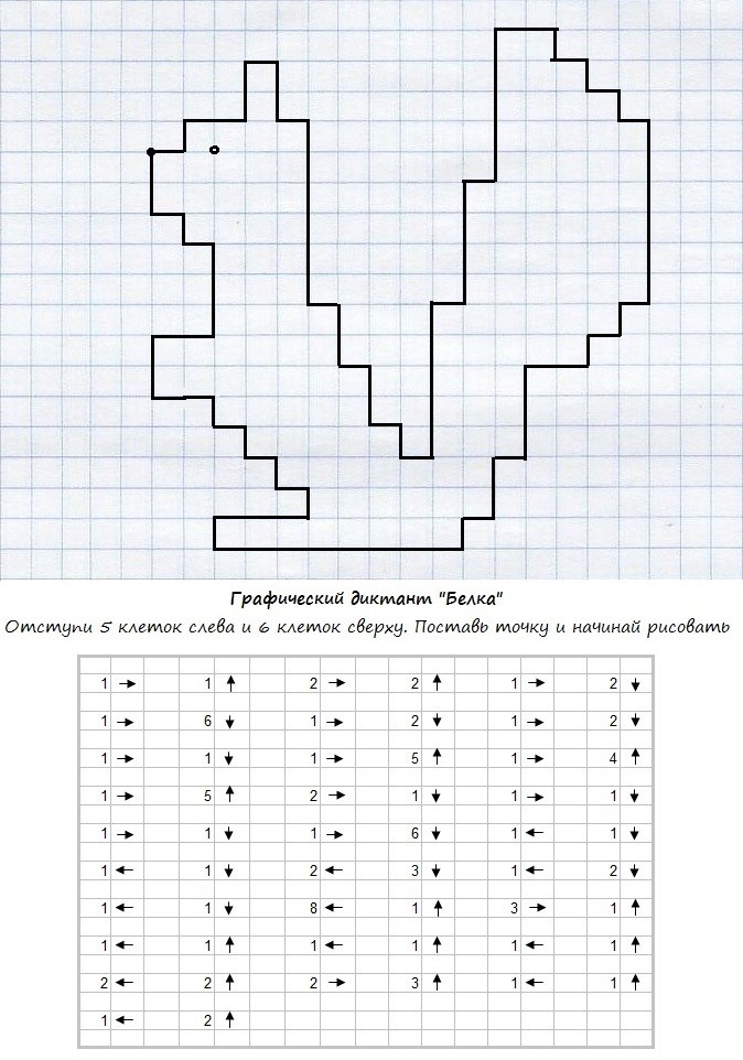 Графические диктанты с предметами и животными для детей скачать и распечатать...