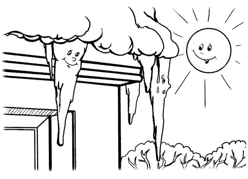 Раскраски на тему время года весна