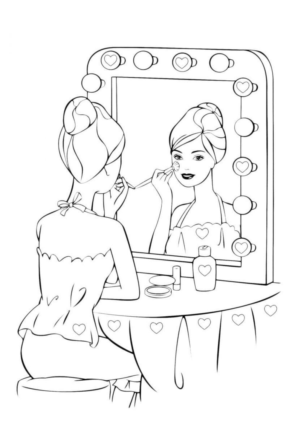 Барби наносит тонировку