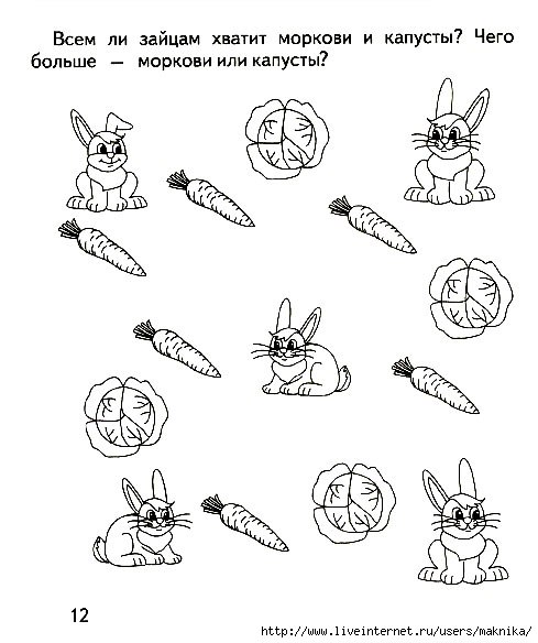 Задания на сравнение. Изучаем понятия больше меньше. учимся сравнивать и считать