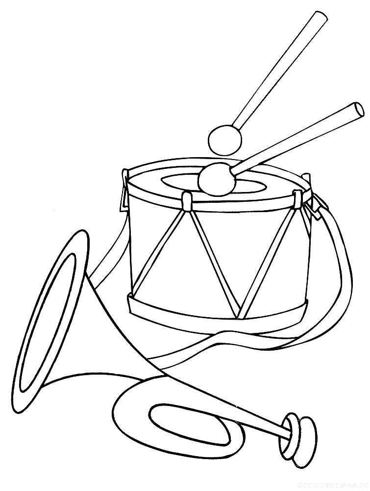 Барабан и барабанная установка на раскрасках