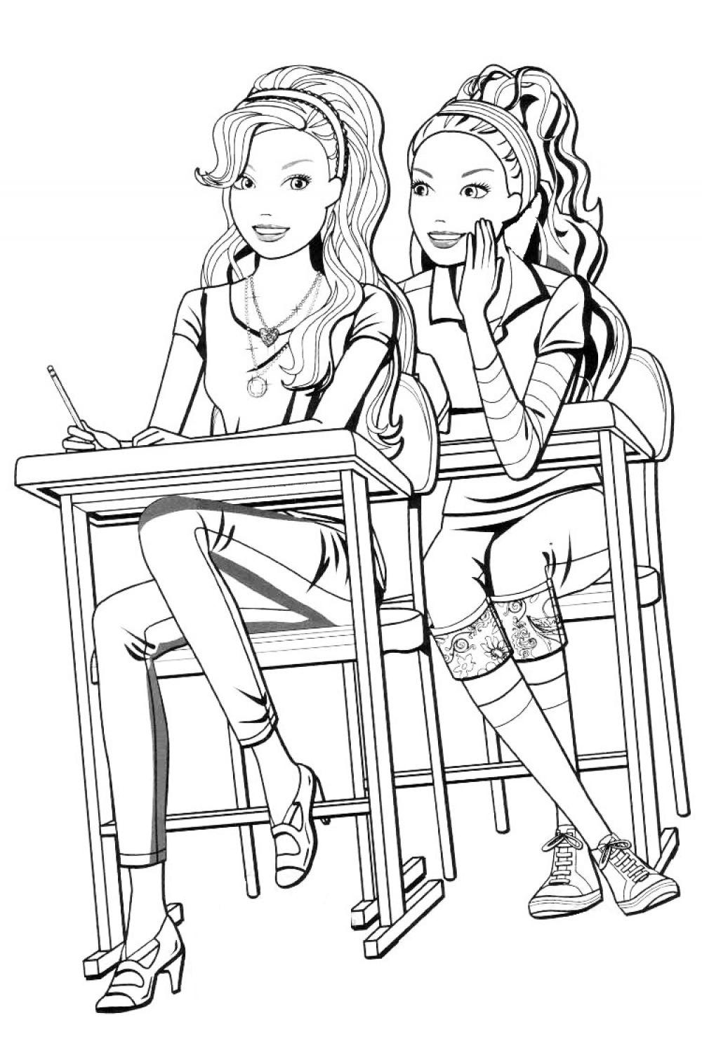 Барби и ее подруга в школе