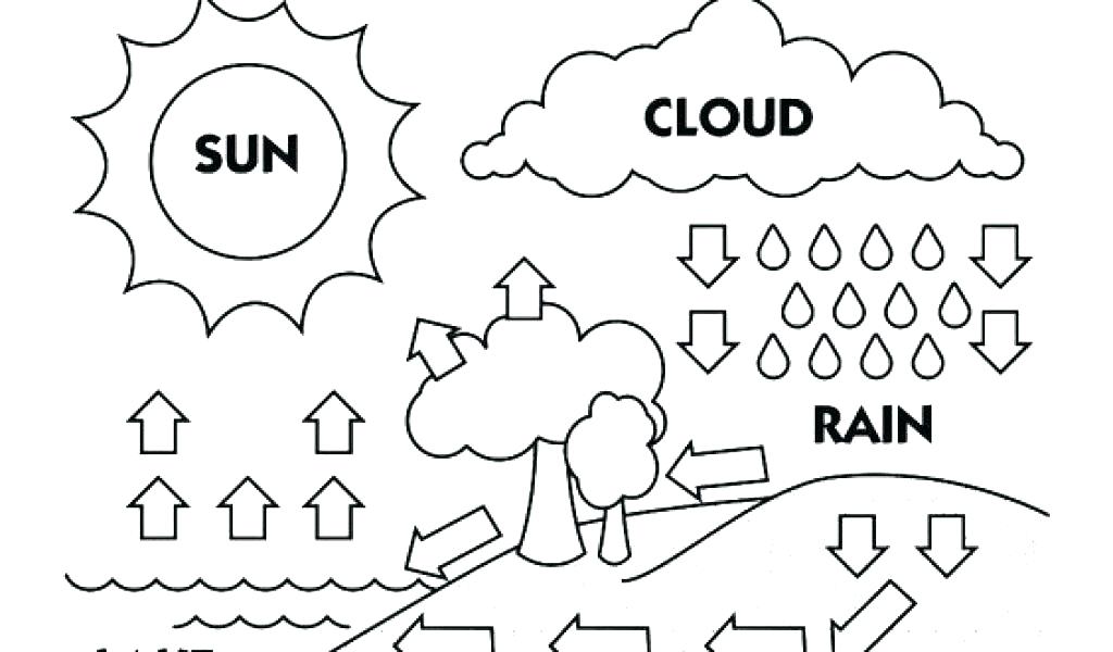 Раскраски со схемами круговорота воды в природе для занятий по раннему развит...