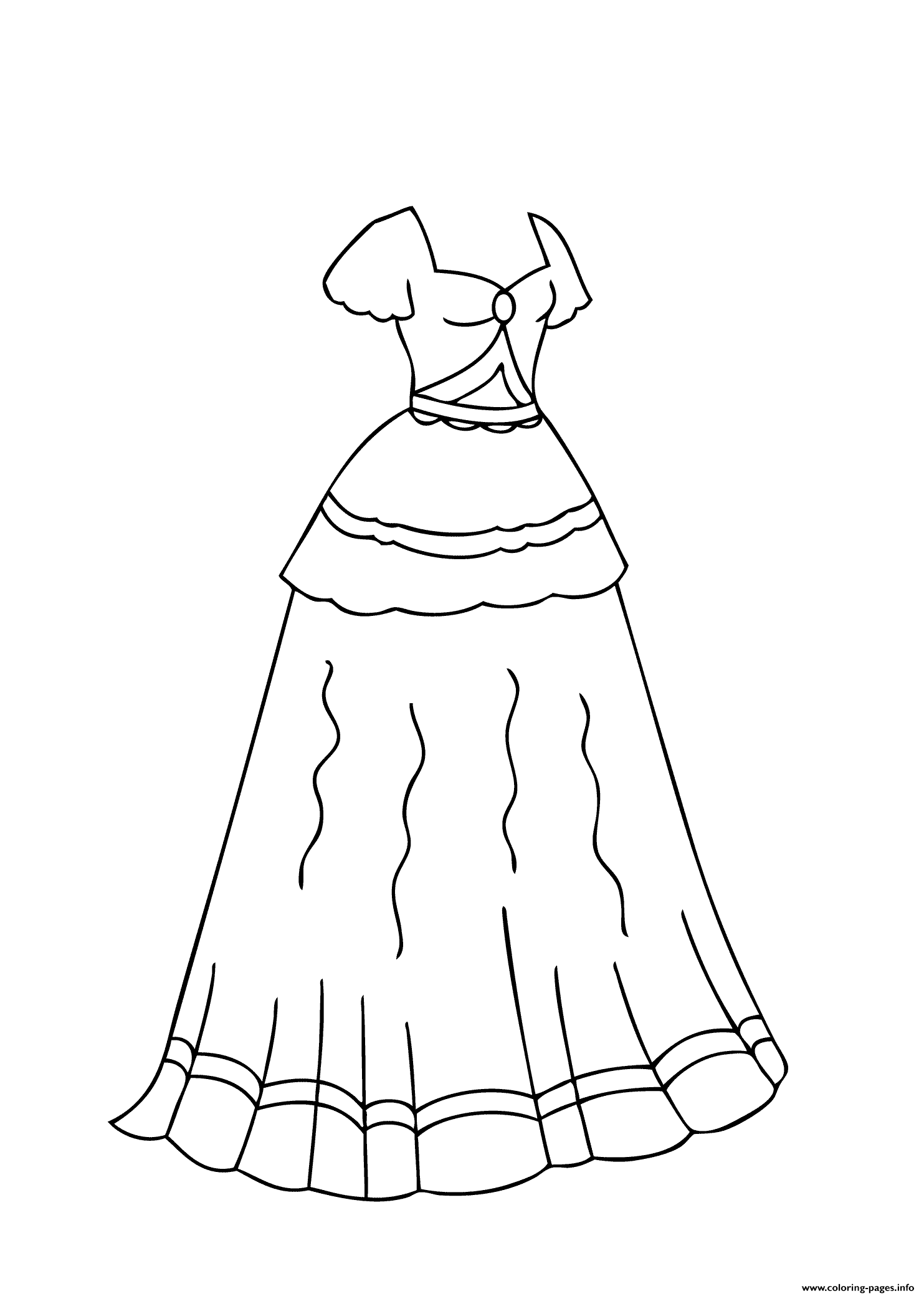 Раскраска Платье