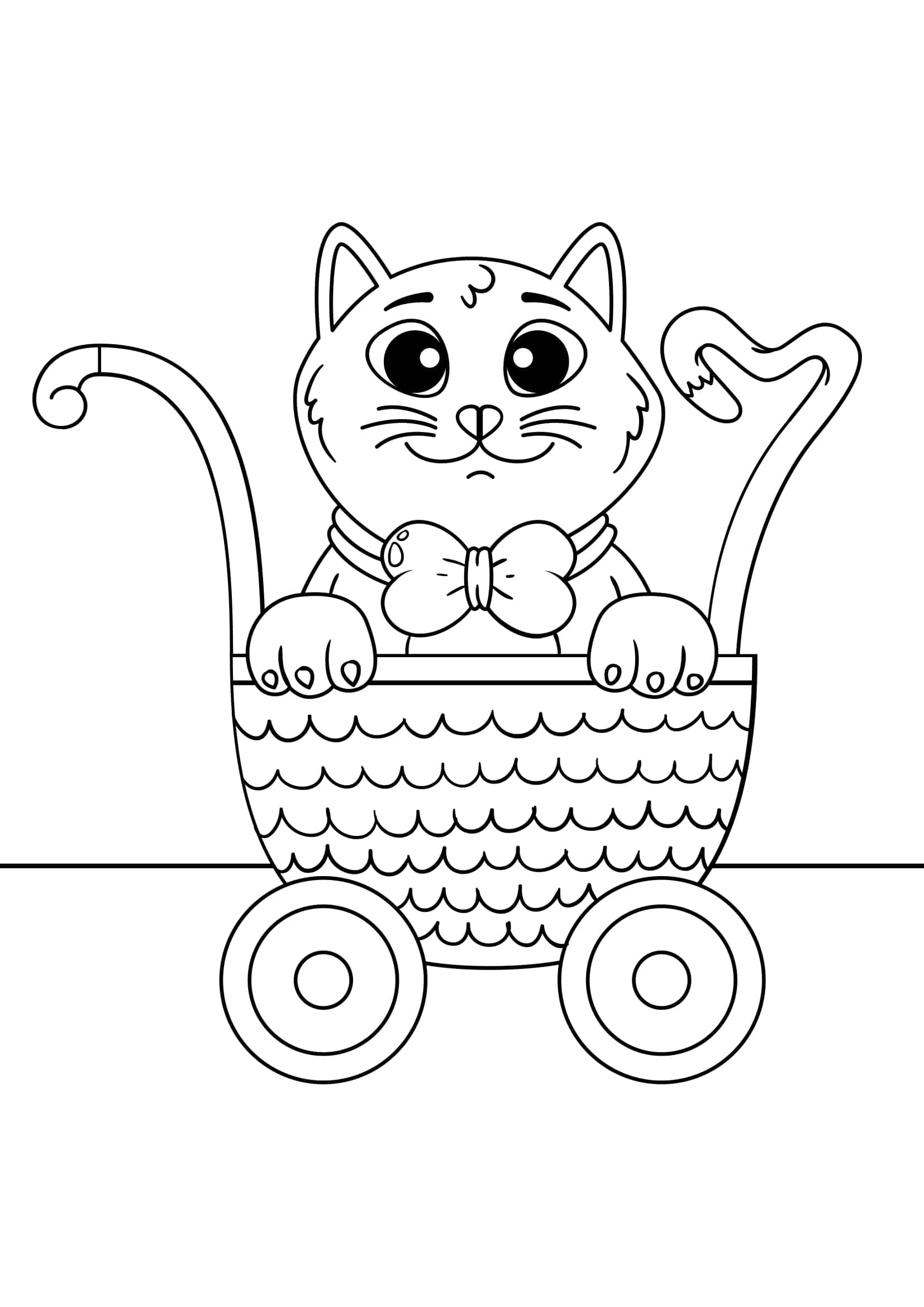 Кот с бантом