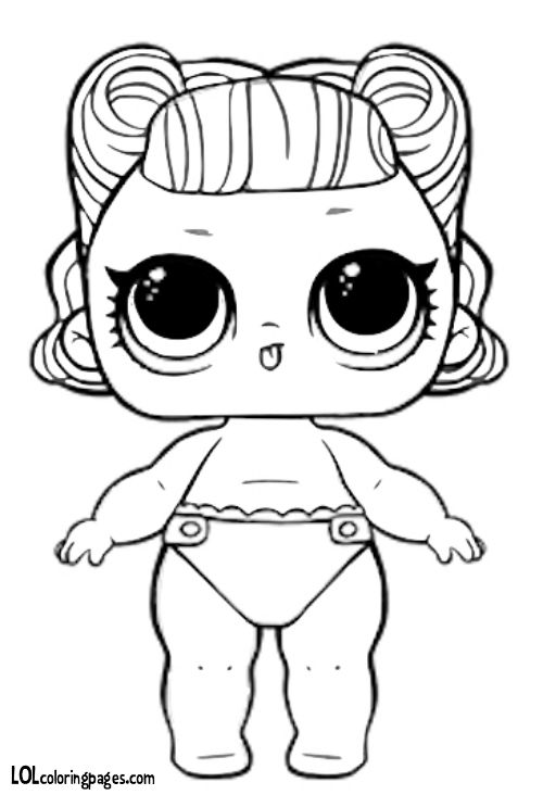 Качественные раскраски с куклой лол  Lil Short Stop, раскраски куклы лол печать