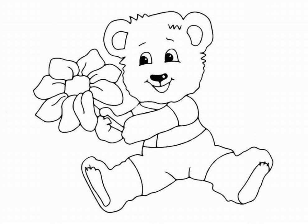 Раскраски с медведями и медвежатами