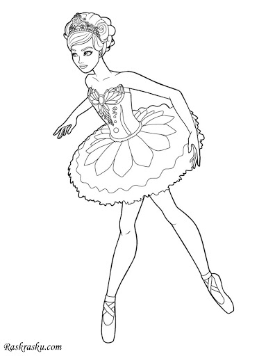 Раскраски для девочек балерина