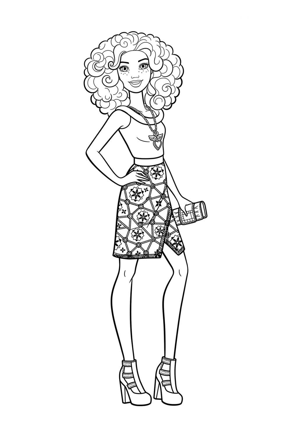 Кудрявая барби с веснушками