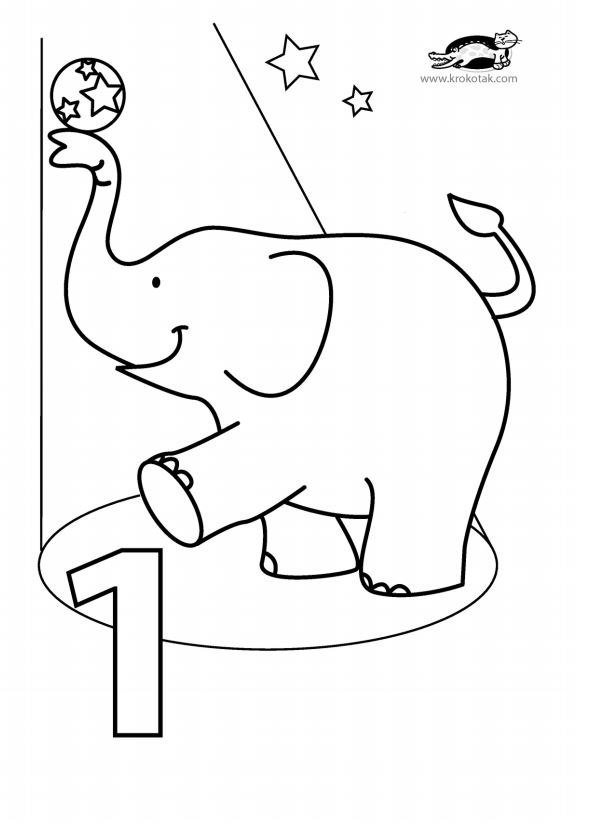 Раскраски для изучения цифр для раннего развития