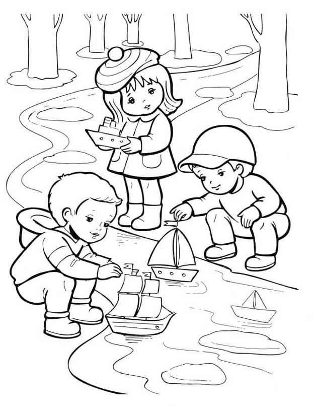 Раскраски про весну