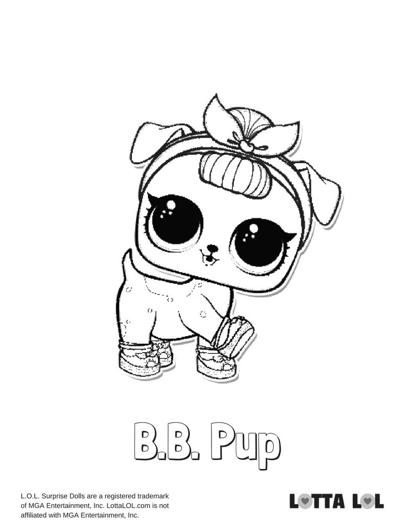 Раскраски LOL surprise животные из 1-ой серии