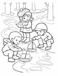 Весна Раскраски на тему время года весна