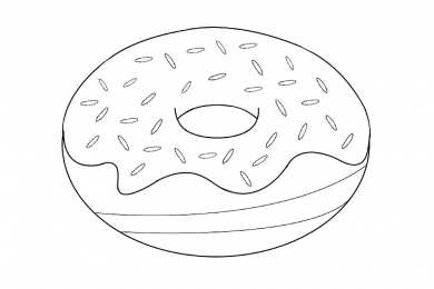 Пончик Раскраски с пончиками или донатами