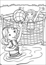 Волейбол Раскраски с игрой волейбол