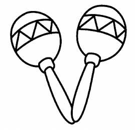 Маракасы Раскраски с маракасами