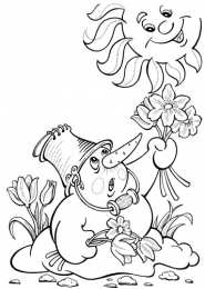 Весна Раскраски на тему время года весна