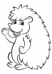 Ёж Раскраски с ежами у которых на спине яблоки грибы и листья