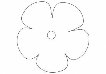 цветок контуры цветов для поделок на летнюю и весеннюю тему