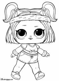 Куклы LOL 3 серия Раскраска лол для девочки с куклой Sprints, раскраски лол декодер.