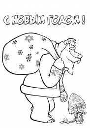 Маша и медведь Маша и медведь. раскраски из мультфильма