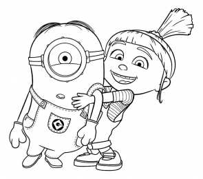Гадкий я Раскраски из мультфильмов Гадкий я 1 2 3 с миньонами