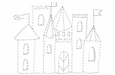 Соедини по точкам Замок по точкам