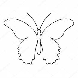 Контуры бабочки Контуры, трафареты, шаблоны бабочек для вырезания аппликаций  и поделок
