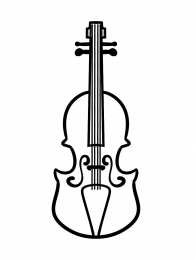 Скрипка Скрипка для детей. Раскраски музыкальных инструментов по категориям