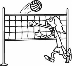 Волейбол Раскраски с игрой волейбол