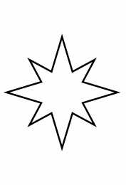 Контур звезды Контуры шаблоны звезды для вырезания аппликации или поделок