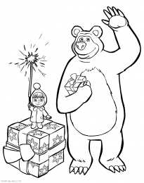 Маша и медведь Маша и медведь. раскраски из мультфильма