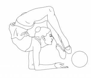 Гимнасты Раскраски с гимнастами. Виды спорта. Гимнастика