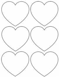 Контуры сердца. Сердечки Контуры сердец и валентинок для вырезания, поделок и аппликаций