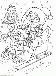 Новый год Дед мороз мчится на санях