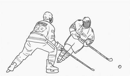 Хоккей Раскраски про хоккей. Хоккеисты клюшки и шайбы на раскрасках