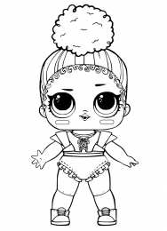 Куклы LOL 3 серия Раскраска лол для девочки с куклой  Touchdown, раскраски лол.