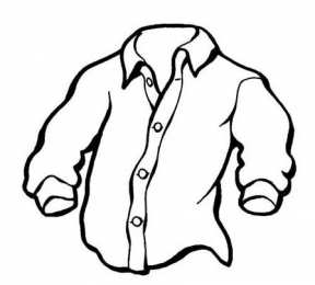 Рубашка Одежда. Рубашка для вырезания и раскрашивания 