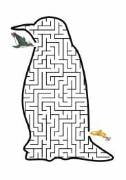 Лабиринт Пройди лабиринт с пингвинами